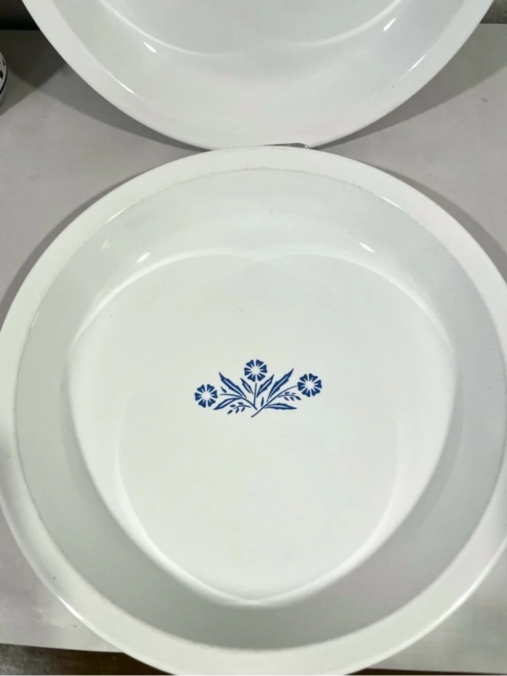 Pair (2) Corningware 9” “Blue Cornflower” Pie Pans Baking Dishes | Vintage | GUC